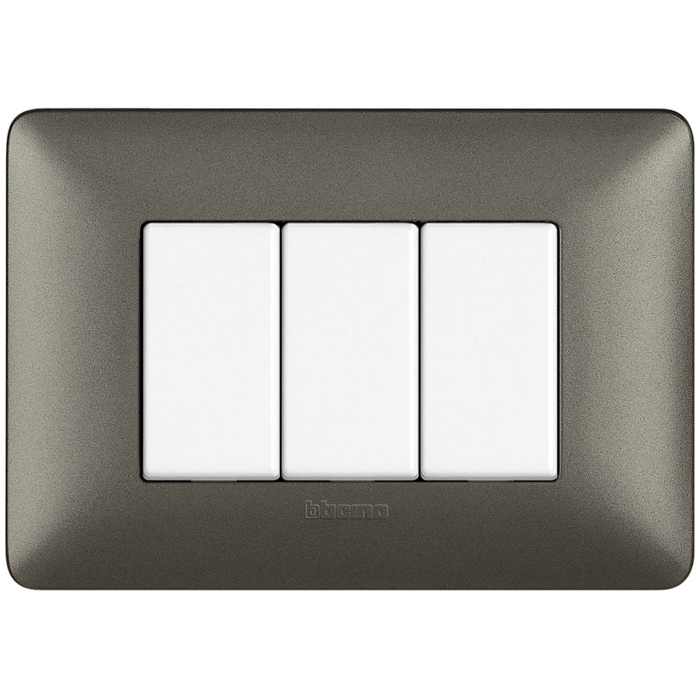 Bticino Grey 3 Module Faceplate (AM4803MIR), Durable & Design, Value for Money, Easy to Use