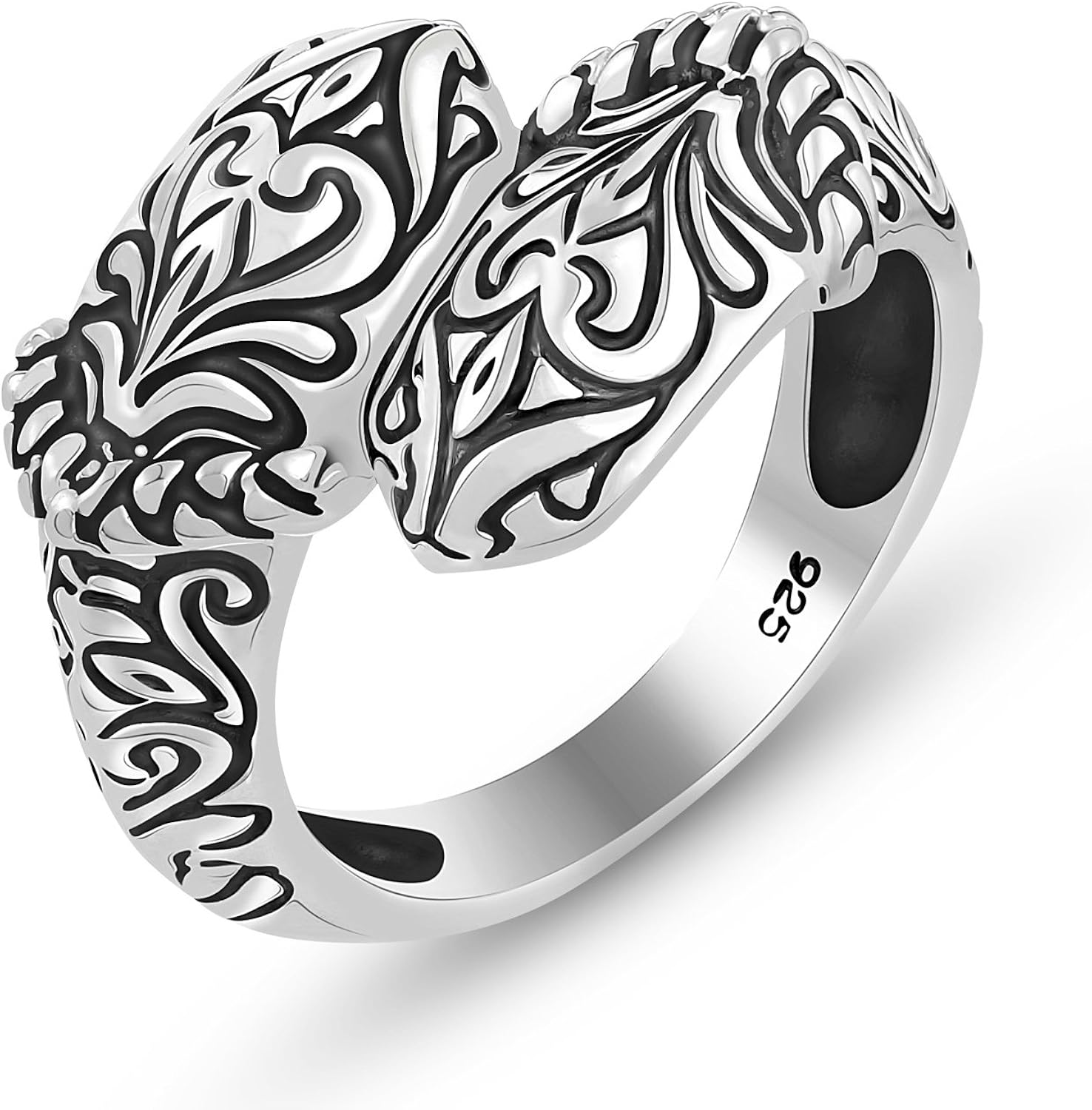Plain Bali Inspired Ring in .925 Sterling Silver(Engraved Silver Ring
