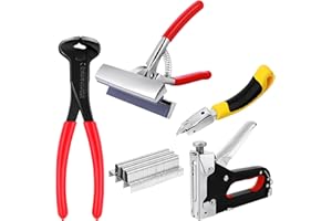 Youdaju Heavy Duty Stretching Canvas Pliers with End Cuttig Plier & Staple Remover, and 3 in 1 Staple Gun with 600 Staples, Canvas Stretcher Pliers for Stretching Canvas Oil Painting