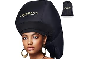 Hooded Hair Dryer Attachment with Dual Turbo Airflow & Soft Headband – Speeds Up Drying for Curly Hair, Reduces Heat on Ears 