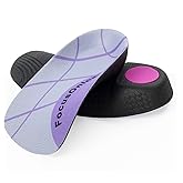 3/4 Length Arch Support Insoles for Men and Women, Medium Size Planter Fasciitis High Arch Support for Work Boots, EVA Orthotic Shoe Inserts for Flat Feet, Over-Pronation, Relief Foot Heel Spur Pain