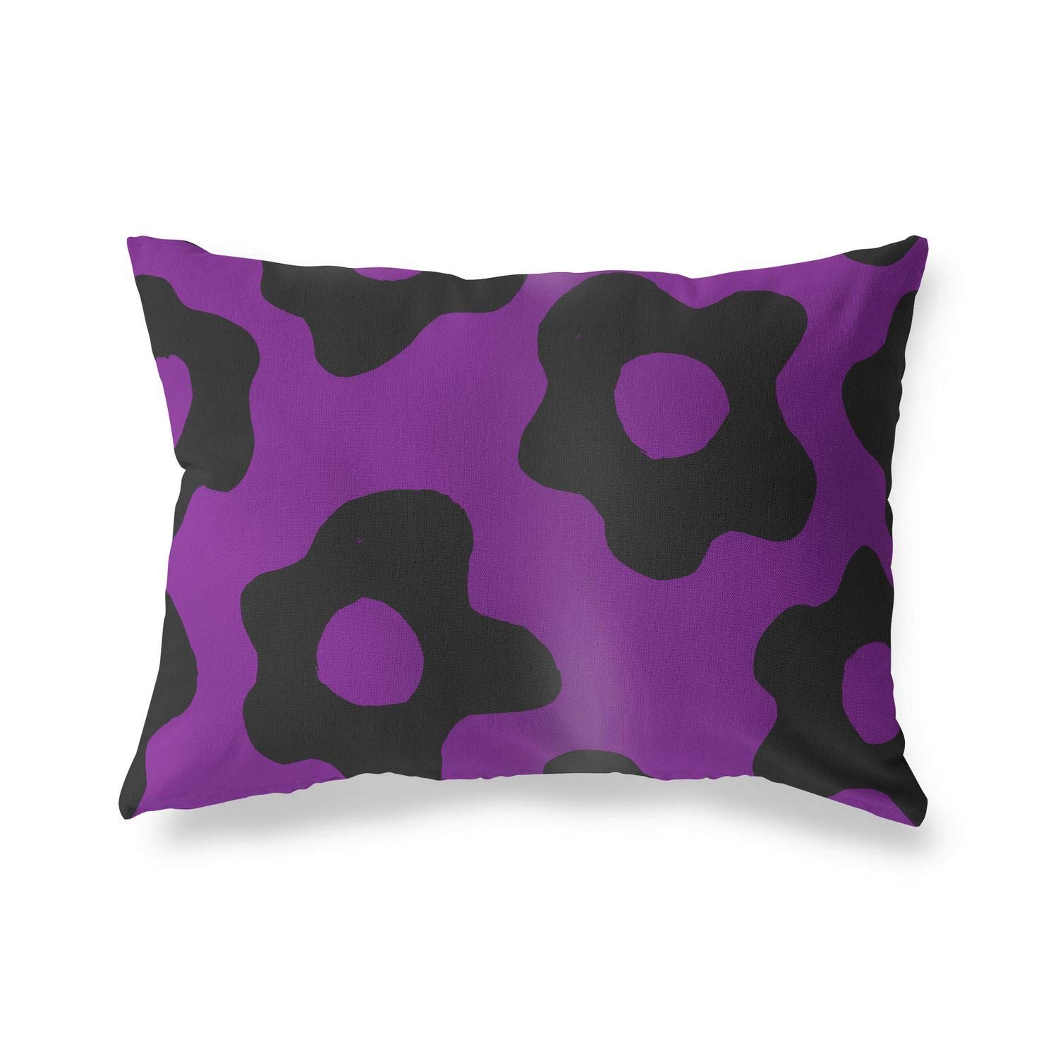 Bonamaison Decorative Cushion Cover Purple & Black, Throw Pillow Covers, Home Decorative Pillowcases for Livingroom, Sofa, Bedroom, Size: 35x50 Cm - Designed and Manufactured in Turkey