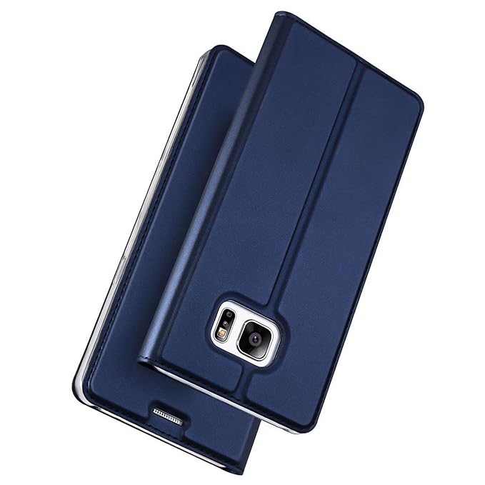 Verco Handyhülle für Galaxy S7 Edge, Premium Handy Flip Cover für Samsung Galaxy S7 Edge Hülle [integr. Magnet] Book Case PU 