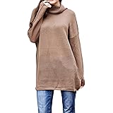 Rela Bota Womens Turtleneck Long Sleeve Oversized Loose Knit Cable Sweaters Pullover Tops