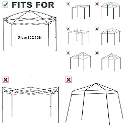 JANCANOPY 12x12 Canopy Replacement Top with Air