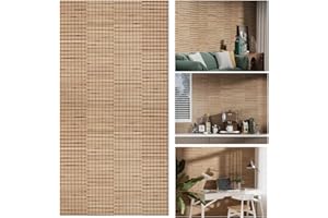 SINGULARWOOD Bamboo Wall Panel for Home Decor,Wall Cladding and Covering,Wainscoting Ceiling Wall Paneling 47.2x11.8 in(4 Pack)