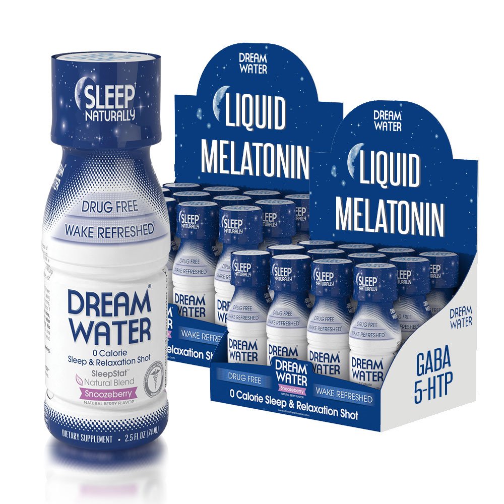 Dream Water Natural Sleep Aid, GABA, MELATONIN, 5HTP, 2.5oz Shot