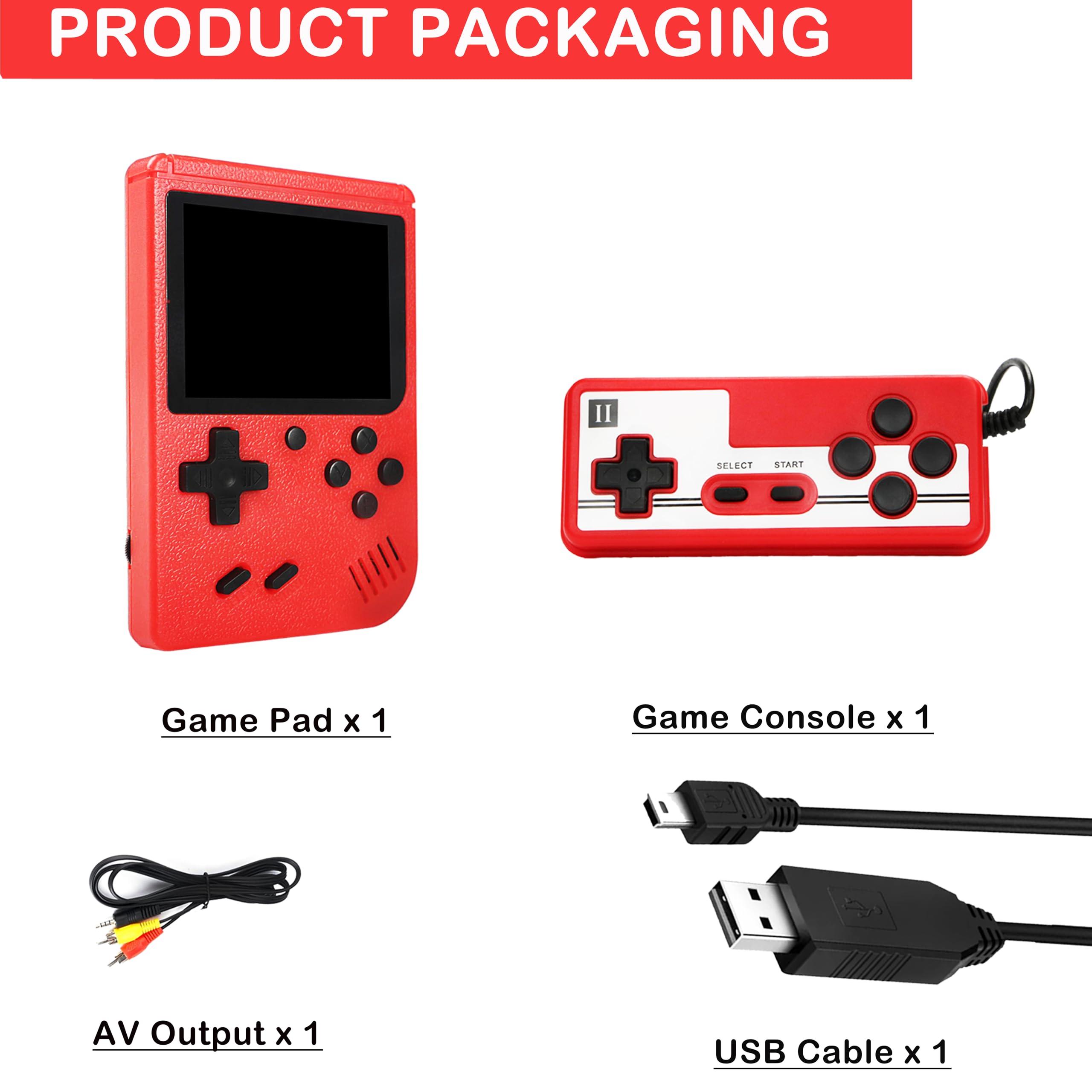 Retro Handheld Game, Portable Gaming System with 500 Classic Games,3.0