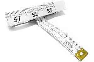 Perfect Measuring Tape All-Purpose 60 Inch Double Sided Fractional Inches and Millimeter/Centimeter Tape Measure TR-16-frac (60 inch White)