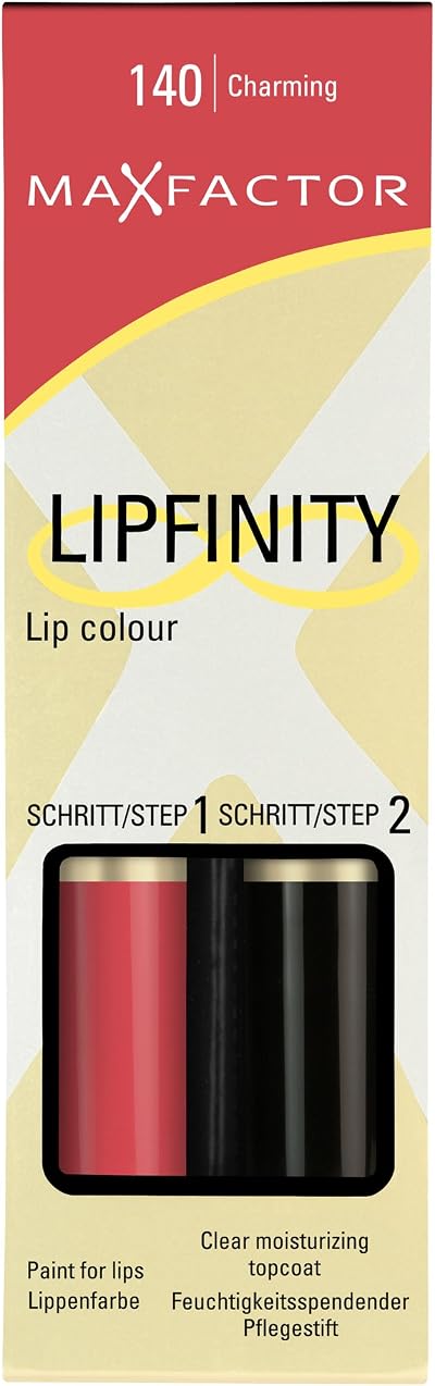 Max Factor Lipfinity Lipstick 140 Charming Long Lasting Moisturising Top Coat