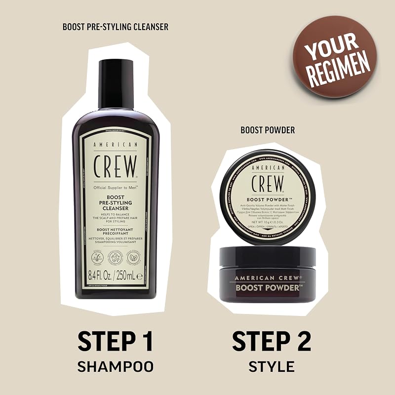 Boost Powder, Polvere Styling Volumizzante Uomo, Tenuta Leggera & Finish Opaco, Dona Corpo, Spessore e Volume ai Capelli, 10g