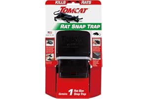 Tomcat Rat Snap Trap, 1 Rat Size Trap - Reusable - Effectively Kill Rats - Ideal for Home and Farm Use