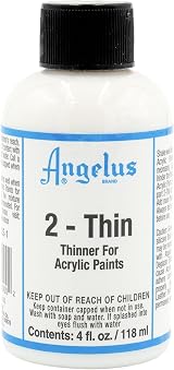 Angelus Paint 2-Thin 4 oz – Leather Acrylic Medium for Airbrushing