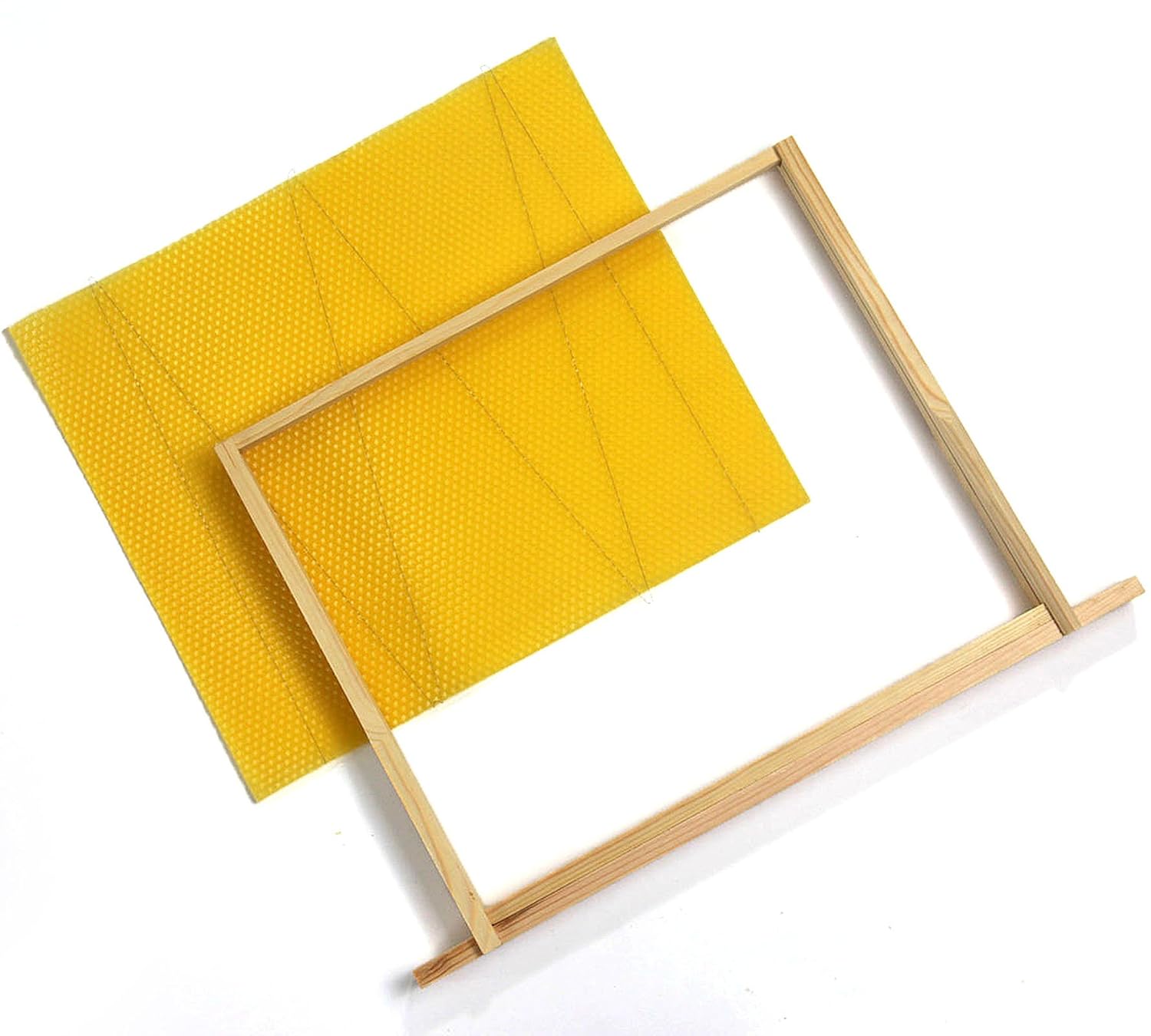 Easibee National Beehive Wired Wax Foundation Sheets and Frames (Deep