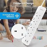 PARTH 3m Extension Lead with USB Ports Surge Protected 4 Way UK Plug view 6