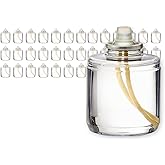 Hollowick Disposable Liquid Candle, 42 Hour, for Use in Glass Votive Tealight Lamp Holders, Restaurant Wedding Table Top Lights, Child Resistant Closures, 36 Pieces, Clear Fuel Oil