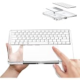 Acrylic Keyboard Stand and Trackpad Holder for Apple Magic Keyboard 2th/3th | 2-in-1 Portable Mac Keyboard and Touchpad Tray，Completely Untethered Together At Anywhere -Lap, Desk, Sofa, Bed, or Boardroom