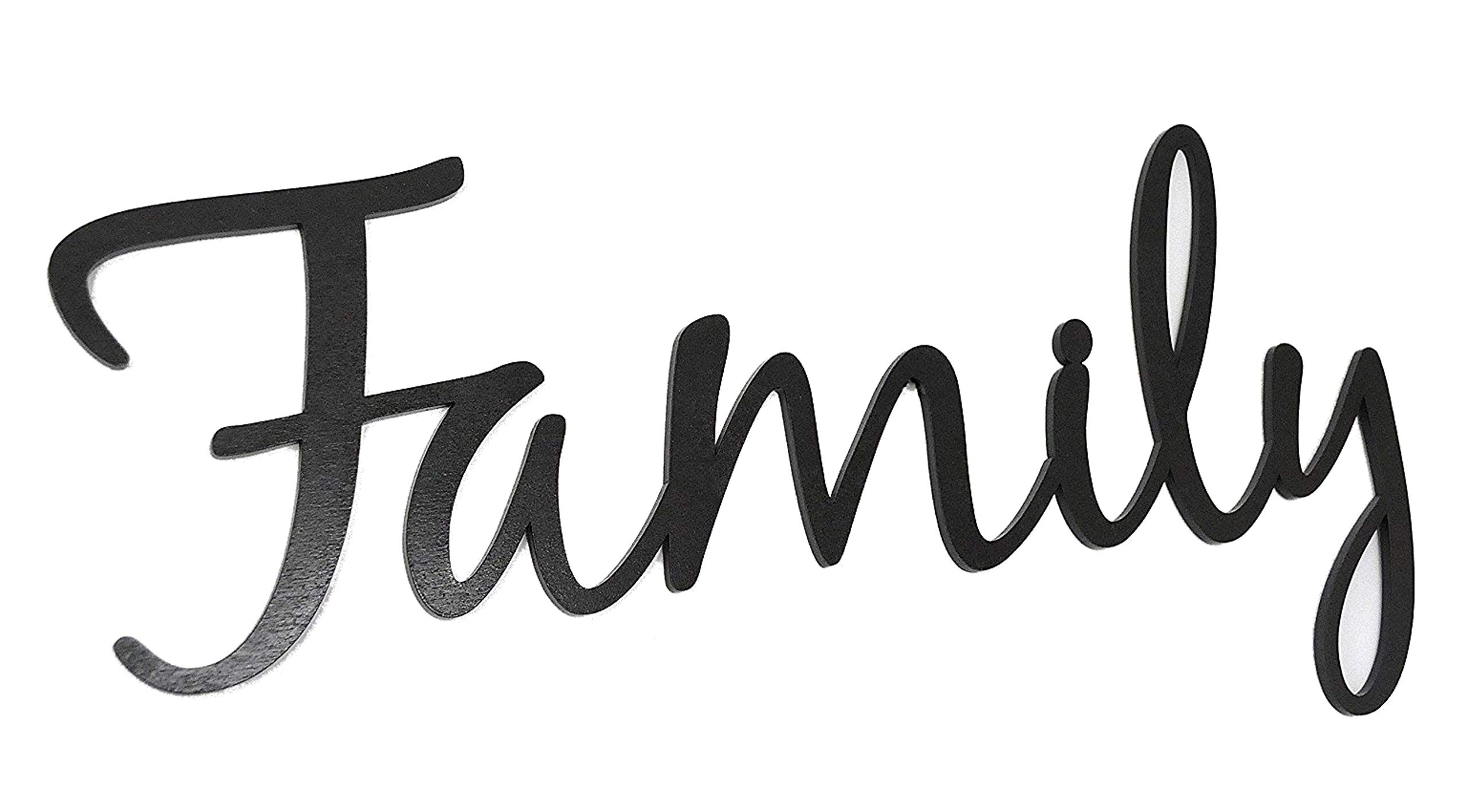 Family 3D Word Art Wood Cutout 9.5x20