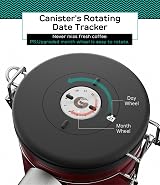 Coffee Gator 900 mL Airtight Canister with CO2 Valve Date Tracker view 4