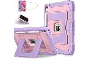 3-in-1 Shockproof Case for iPad A16 11th/10th Generation (2025/2022), Tough Armor Protective Cover with 360° Stand & Kid-Proo