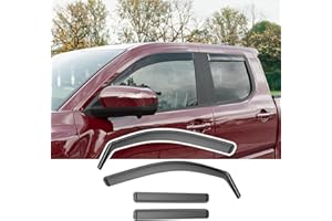 Xipoo Window Visor Compatible with 2024-2026 Toyota Tacoma Double Cab Rain Deflector Side Window Visor Deflector Replacement for 2024-2026 Tacoma Accessories