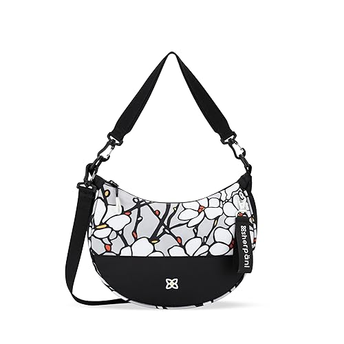 Sherpani Mina, Medium Nylon Crescent Bag, Lightweight Half Moon Crossbody Bags, Fashionable Shoulder Bag, Travel Handbag for Women, RFID Protection, Travel Gift (Magnolia) - Amazon deal for $49.00