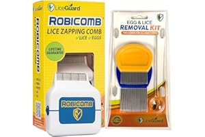 "LiceGuard ® RobiComb ® Electric Head Lice disabler and Removal Nit Comb/Zap and Remove Lice and Eggs"