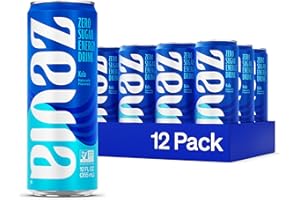 Zevia Zero Sugar Energy Drink, Kola, Vegan Friendly, Kosher, Gluten Free & Non-GMO, 12 Fluid Ounce (Pack of 12)