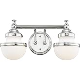Livex Lighting 5712-05 Transitional Two Light Bath Vanity from Oldwick Collection Finish, Polished Chrome 15 x 7.25 x 8.25