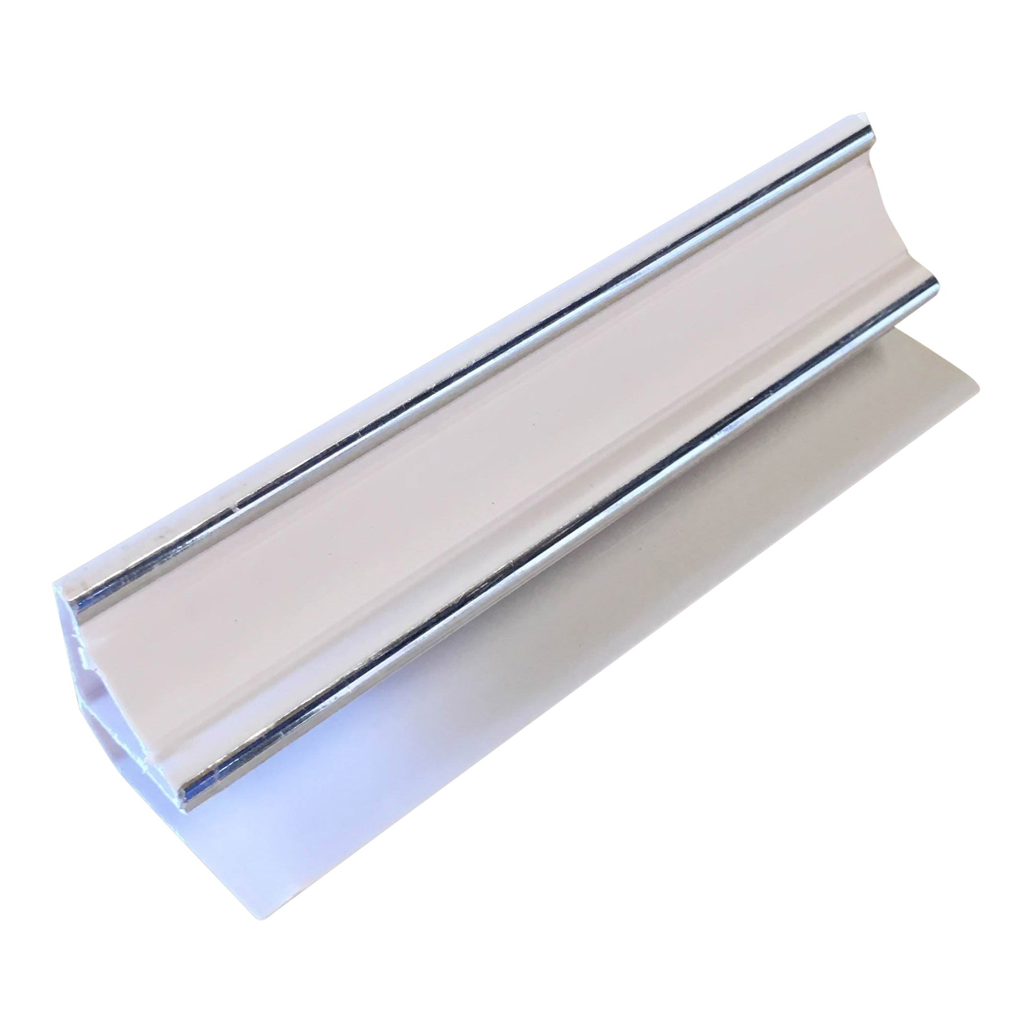DBS White & Silver Coving 8mm Trim For Bathroom Ceiling Cladding Shower Wall Panels PVC 2.6m