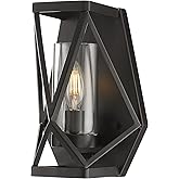 Nuvo 60/7301 Zemi 1 Light Wall Sconce, Black Finish with Clear Glass