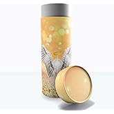 Guardian Angel (Gold) Scattering Tubes for Human Ashes TSA Approved Scattering Urn and Eco-Friendly Biodegradable Urns for Human Ashes & Biodegradable Urn for Burial at Sea