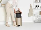 Brabantia NewIcon 20L Pedal Bin Metallic Gold Soft Closure Removable Inner view 6