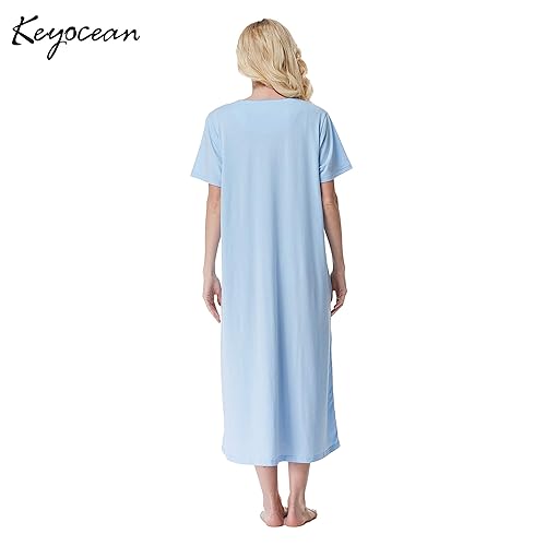 Keyocean Nightgowns for Ladies, Soft Cotton Comfy Lightweight