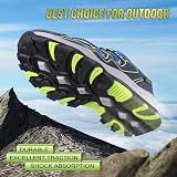 UOVO Boys Trainers Low-Top Waterproof Hiking Shoes Blue Yellow UK 5.5 view 2