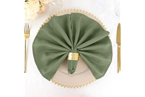 EFAVORMART.COM Efavormart Pack of 100 Premium Eucalyptus Sage Green 20" x 20" Washable Polyester Napkins Great for Wedding Party Restaurant Dinner Parties