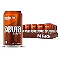 Zevia Zero Sugar Soda, Ginger Root Beer, 12 oz Cans (24-Pack) – Naturally Sweetened, Zero Calorie Sugar Free Soda - Non-GMO Project Verified, Gluten-Free, Vegan