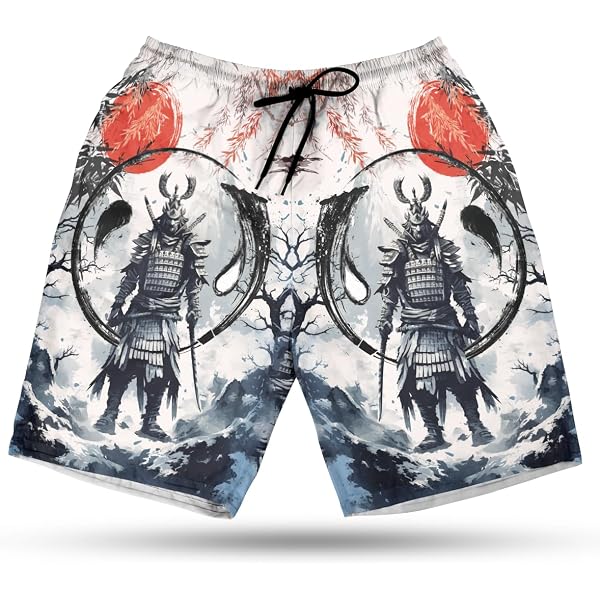 Sword Art Online Kirito 3D Printed Beach Shorts - Anime Swim Trunks & Boardshorts