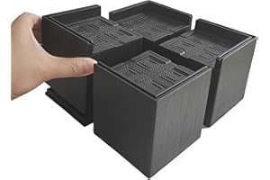 JGHHDRSI 4 Pack Bed Furniture Risers ，3 Inch Heavy Duty Desk Leg Furniture Lifts with Non-Slip Mats for Bed Frame, Desk, Sofa