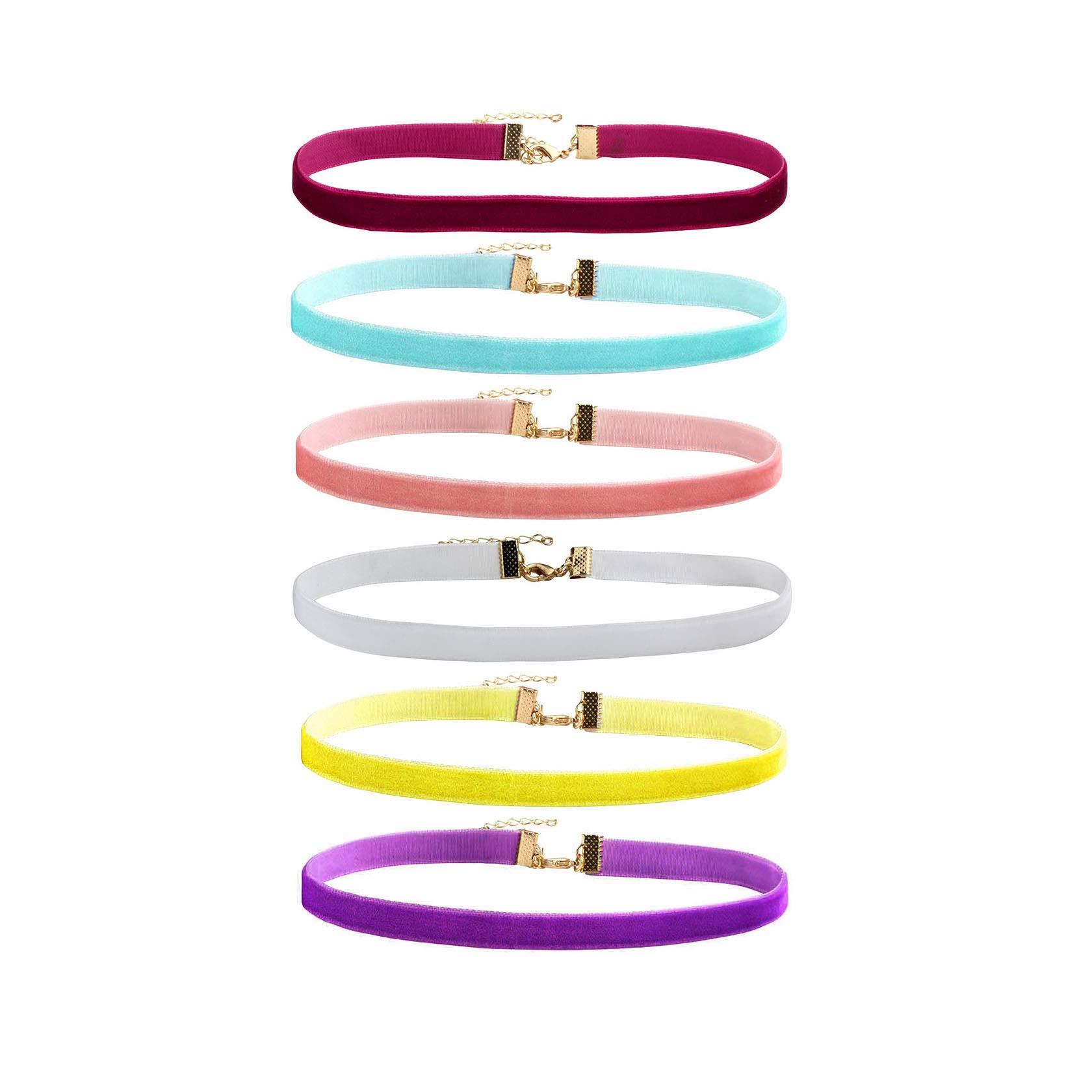 JJDreams Gothic Choker Tattoo Lace Necklace Collar for Court Party Halloween 6 pcs