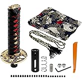 RYANSTAR Samurai Sword Automatic Shift Knob & Katana Shift Boot Cover Universal Ancient Japanese Antiquity Element Cool Katana Gear Shifter Compatible with Lock/Button Automatic Transmission