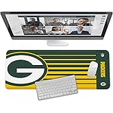 SOAR NFL Unisex Multifunctional Desk Mat for Desktop, (31.5"x12") - Ultra Soft Fabric with Non-Slip Rubber Backer - Water Resistant & Durable Nylon Stitching - Officially Licensed NFL, Desk Pad