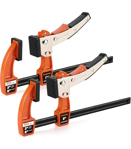 Jorgensen 12-inch Bar Clamp Set, Bar Clamp for Woodworking, Quick
