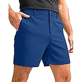 G Gradual Men's Casual Shorts 7" Lightweight Golf Shorts for Men Stretch with 3 Pockets Quick Dry Breathable Work Shorts