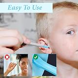S.F.Pachira 30Pcs Ear Spoon Tips Silicone 10mm Reusable Ear Cleaner Kit Blue view 4