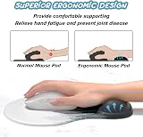 Hsurbtra Ergonomic Wrist Rest Mouse Pad 9.5 x 8.3 Inches White Forest view 2