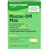 Amazon Basics Maximum Strength Mucus DM, Expectorant and Cough Suppressant, 14 Tablets (Previously Amazon Basic Care)