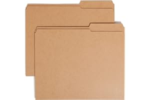 Smead Kraft File Folders, 2/5 Cut Right Position Reinforced Guide Height Top Tab, Letter Size, Brown, 100 Per Box (10786)