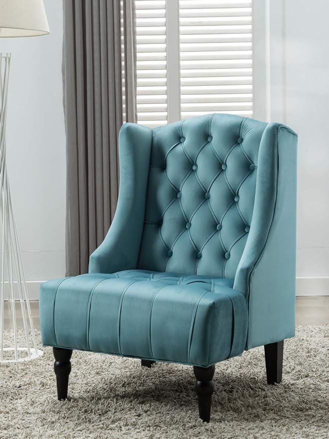 Amazon.com: Altrobene Modern Velvet Accent Chair, Home Office Reception