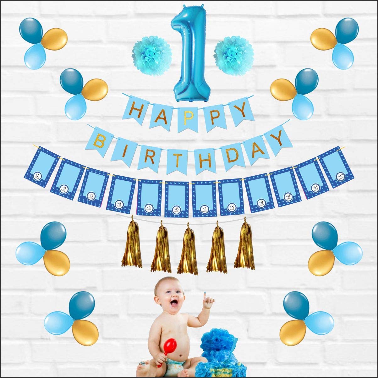 1 month birthday decorations